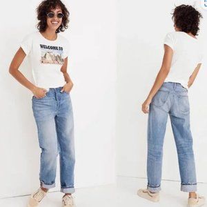 Madewell Straight Leg The Dad Jeans Medium Wash